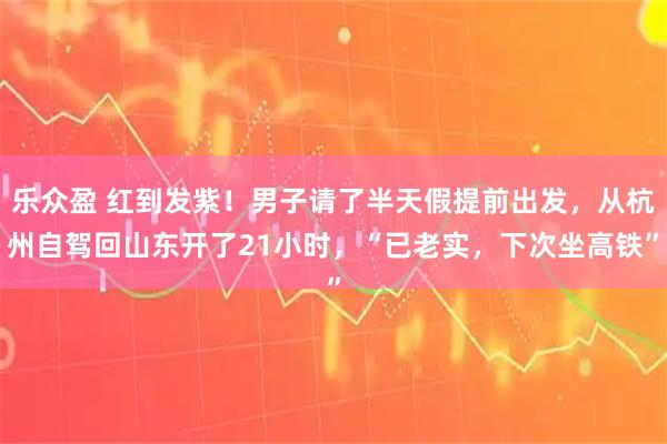 乐众盈 红到发紫！男子请了半天假提前出发，从杭州自驾回山东开了21小时，“已老实，下次坐高铁”
