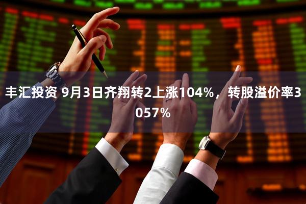 丰汇投资 9月3日齐翔转2上涨104%，转股溢价率3057%